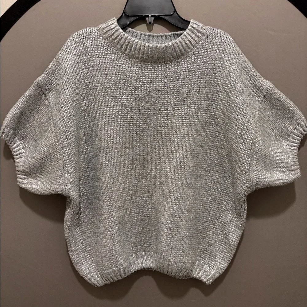 Vigoss Silver Knit Sweater – Size Small - Picture 2 of 6